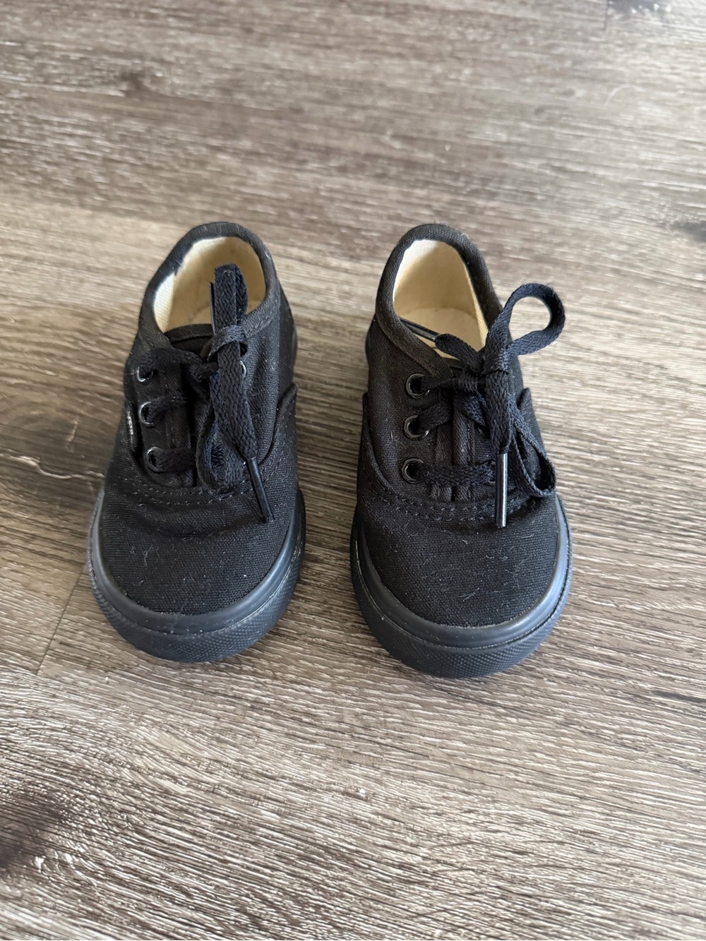 Vans Kids Black Canvas Lace-Up Sneakers